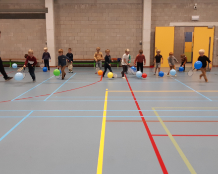 Turnles in de sporthal van Wespelaar