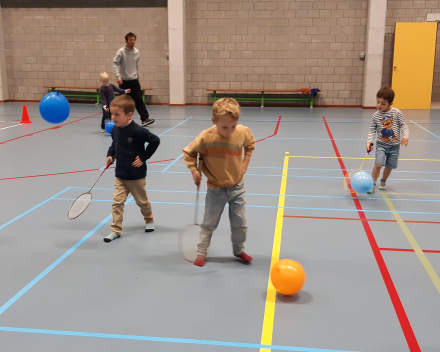 Turnles in de sporthal van Wespelaar