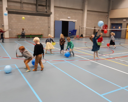 Turnles in de sporthal van Wespelaar