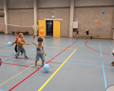 Turnles in de sporthal van Wespelaar