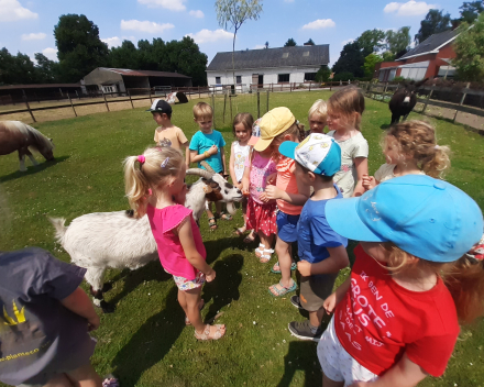 Uitstap naar de tuin van de juf