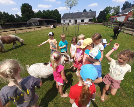 Uitstap naar de tuin van de juf