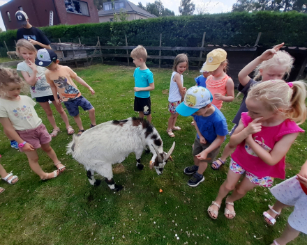 Uitstap naar de tuin van de juf