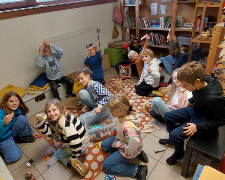 De Sint en de pieten op bezoek