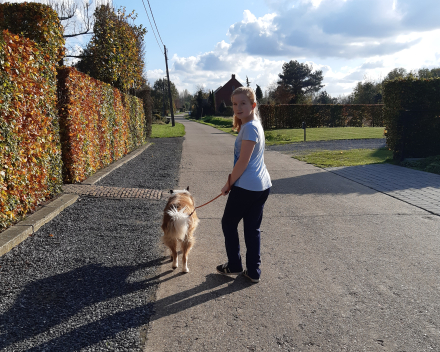 Tess gaat vaak wandelen met de hond van de buren. Bij slecht weer Skypet ze met vriendinnen. Ze keek ook op tv naar The Masked Singer en ‘s avonds leest ze in haar Harry Potter boek. ⚡️📚